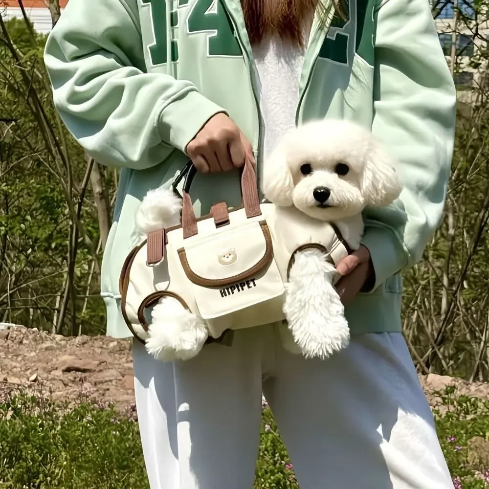 Pet Sling Bag for Dogs Convertible Leash, Cartoon Design, Shoulder/Crossbody